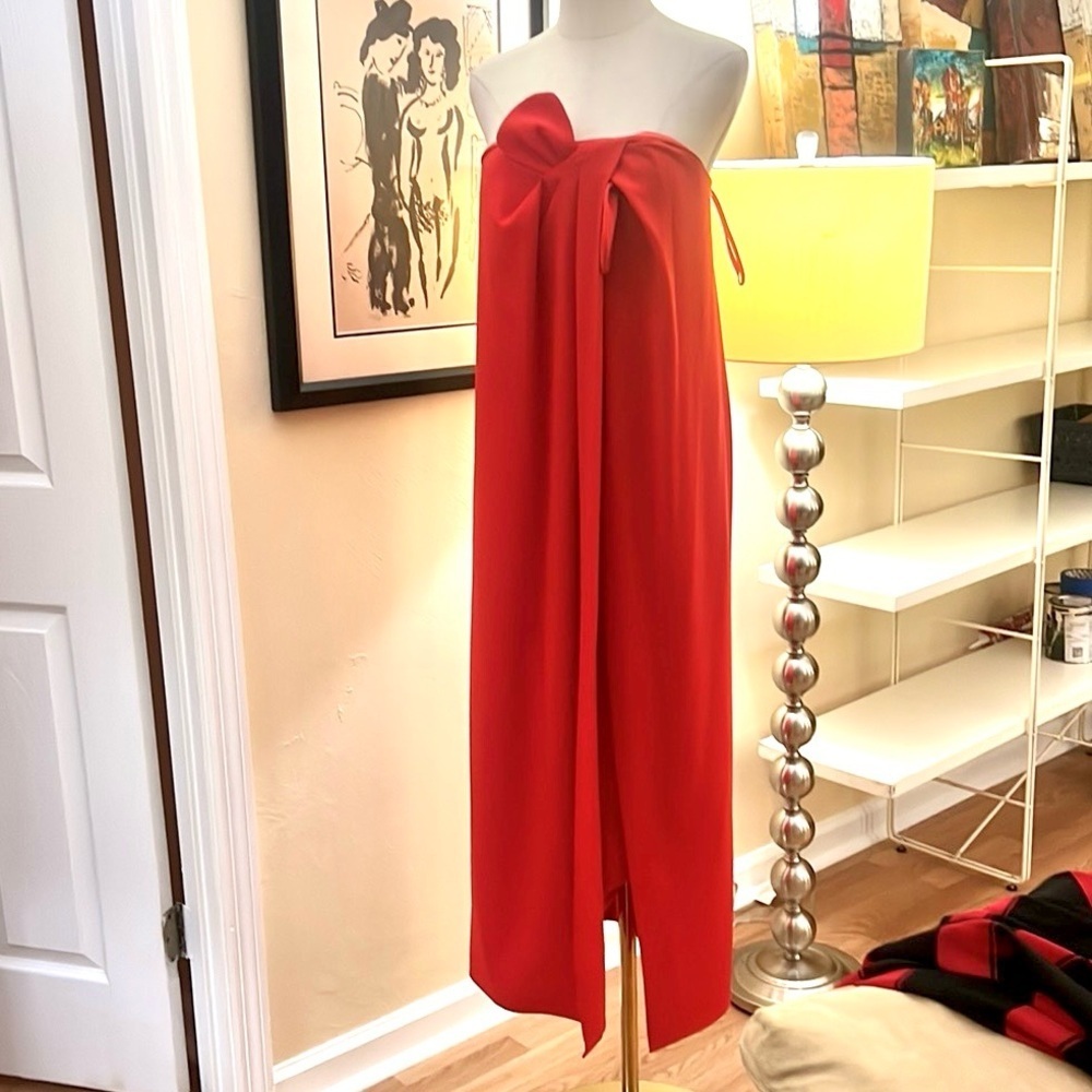 NWT, Antonio Melani × Elizabeth Damrich Radzwill Crepe Strapless Dress Size 6 - Picture 3 of 13